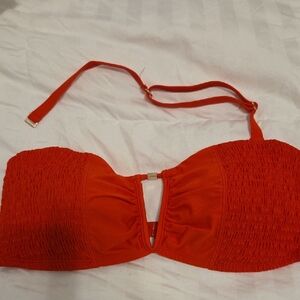 Time and Tru Bright Orange Bikini Top